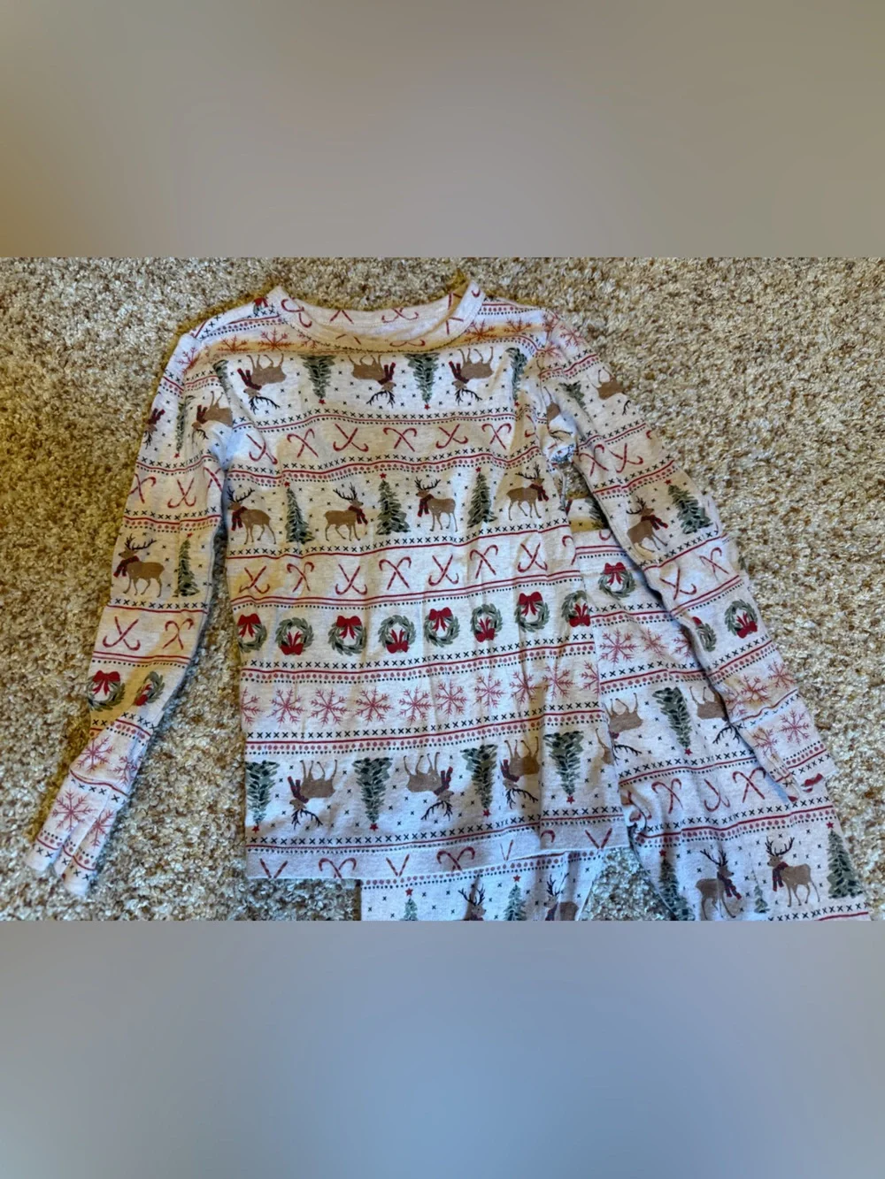 GAP Kids 2–Piece Christmas Pajamas Size 6 Organically Grown Cotton